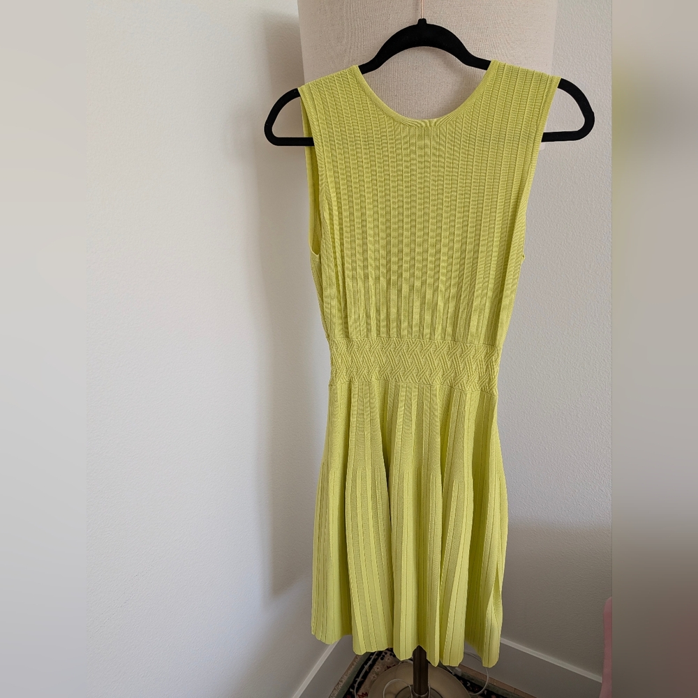 Ted Baker Vibrant Green Pleated Midi Dress